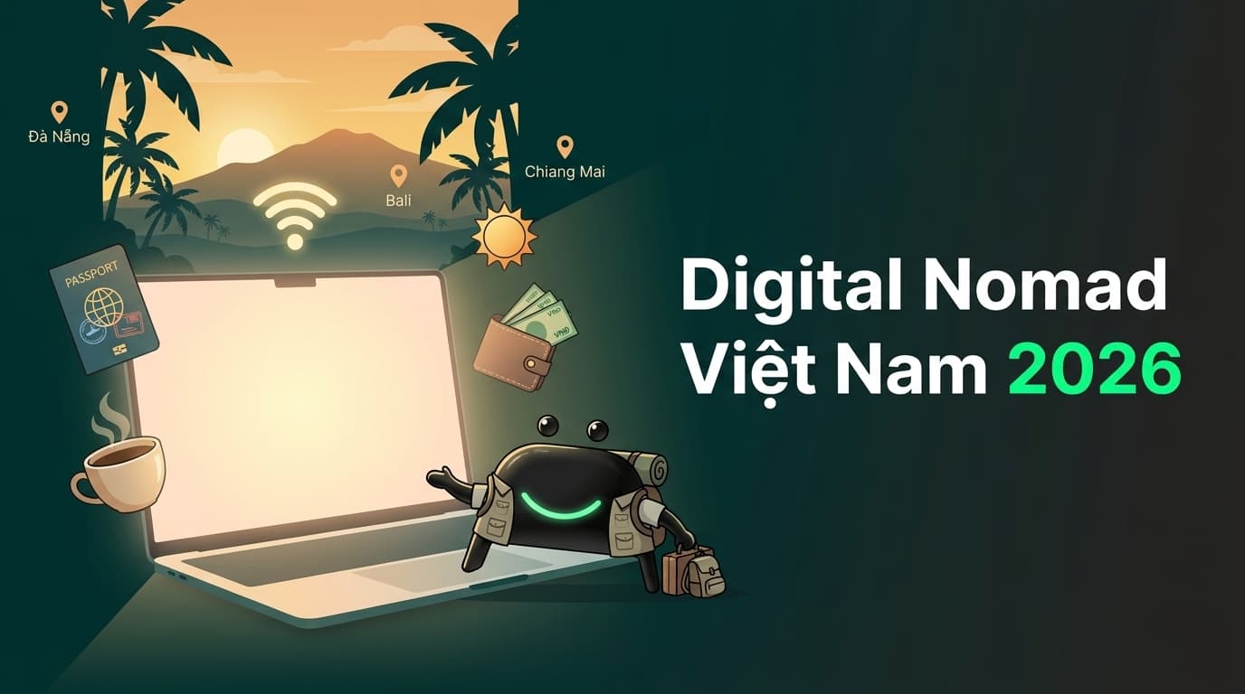 Digital nomad Việt Nam — vừa du lịch vừa kiếm tiền, lộ trình thực tế 2026