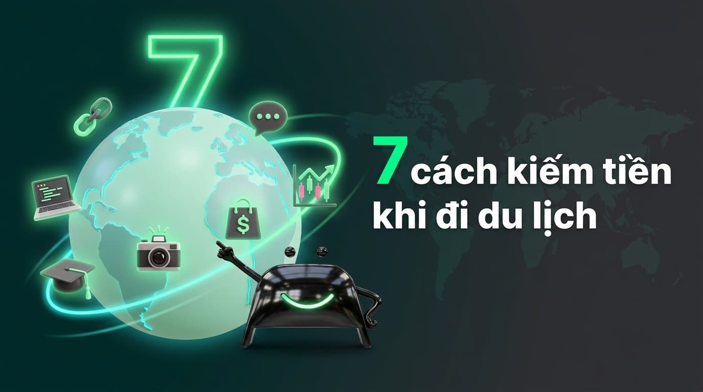 7 cách kiếm tiền online khi đi du lịch — remote income cho người Việt 2026