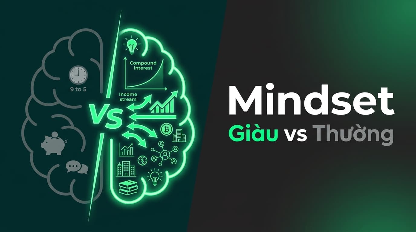 11 điểm khác biệt mindset người giàu vs người thường — bối cảnh Việt Nam