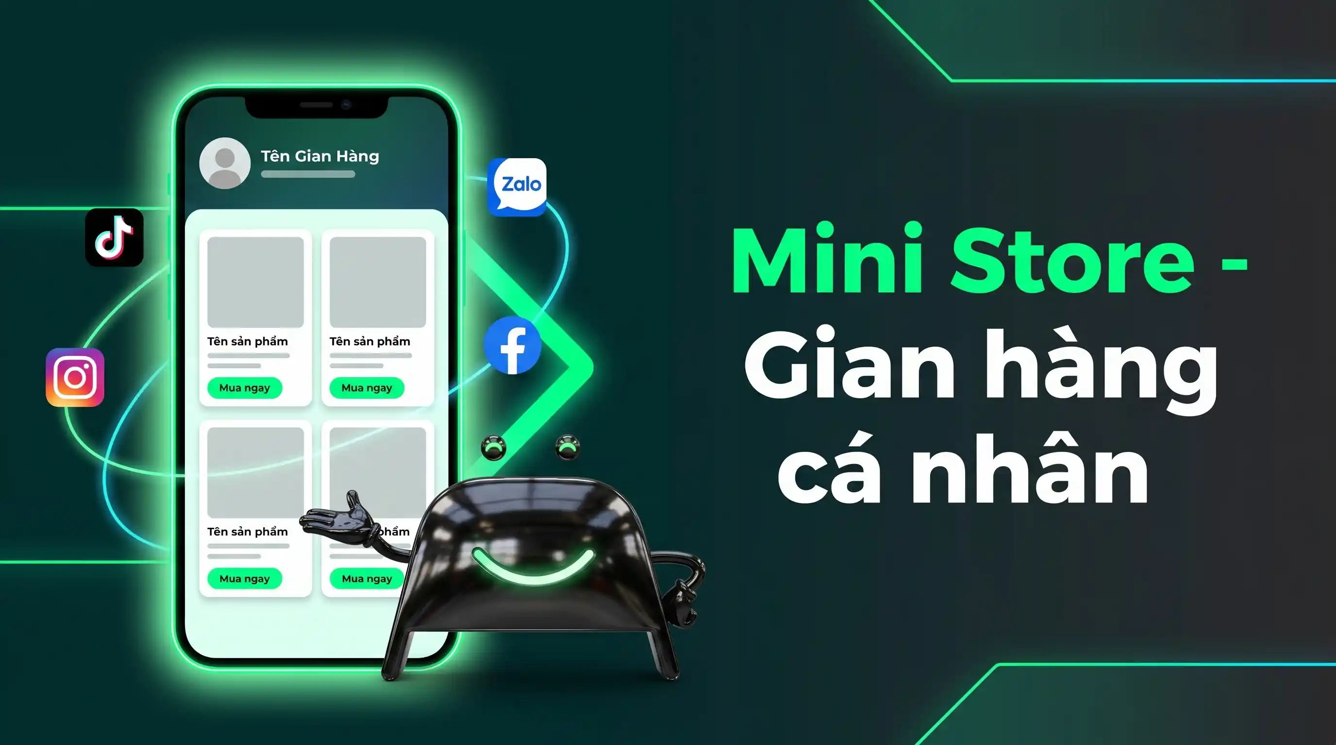 Mini Store CashToBack giúp chia sẻ sản phẩm và kiếm hoa hồng