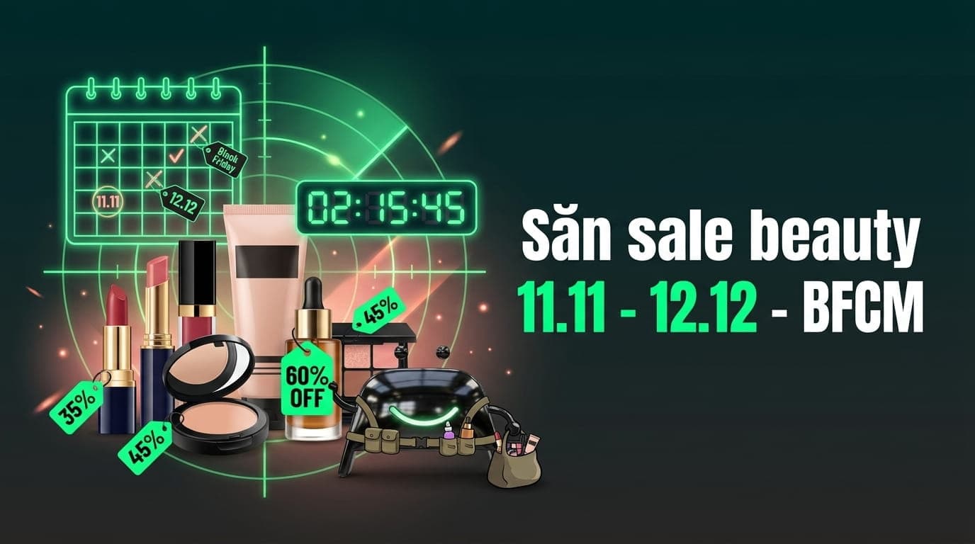 Săn sale beauty 11.11, 12.12, Black Friday — chiến lược skincare 2026 cho người Việt