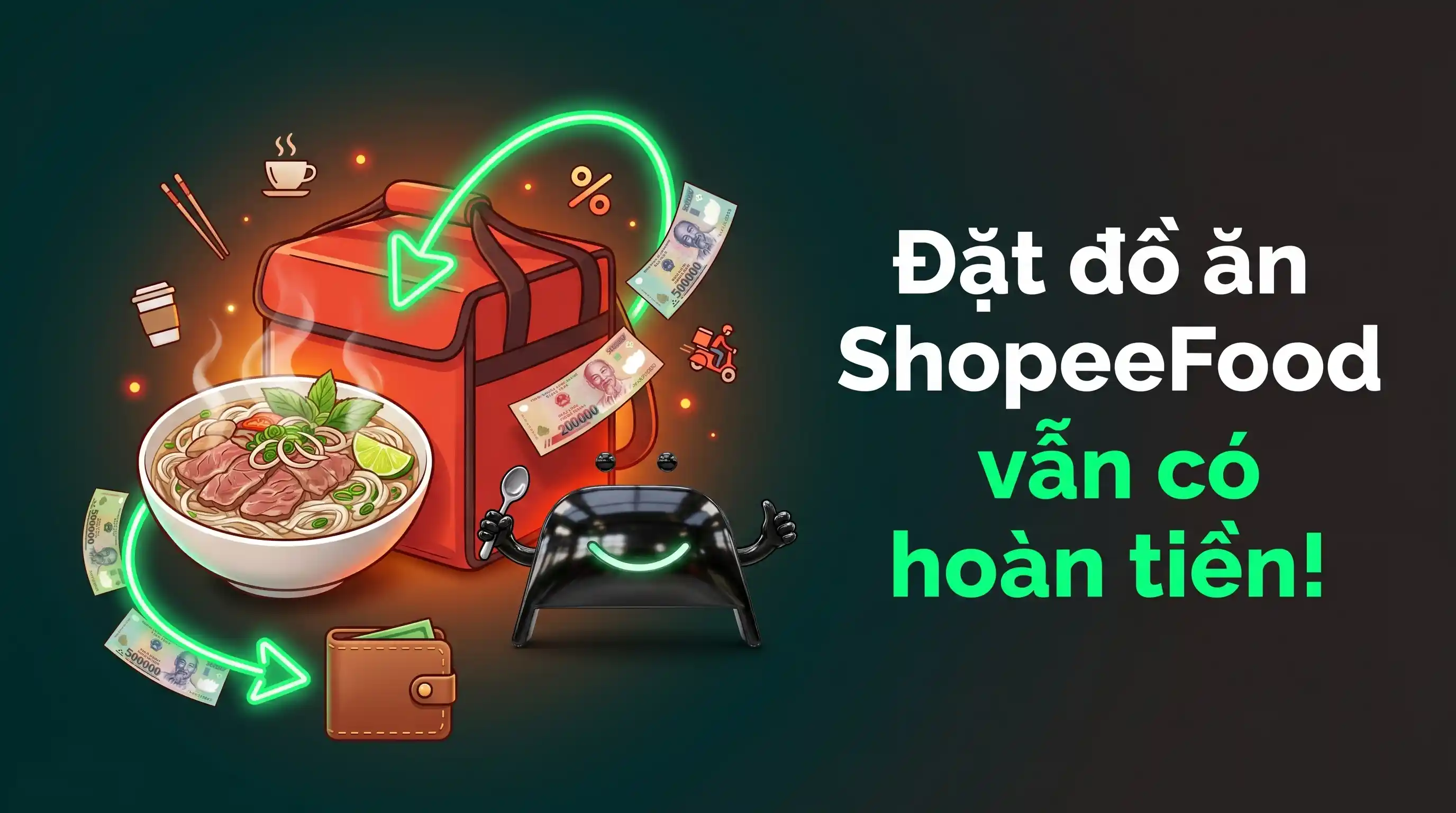 ShopeeFood hoàn tiền và đặt đồ ăn tiết kiệm cùng CashToBack