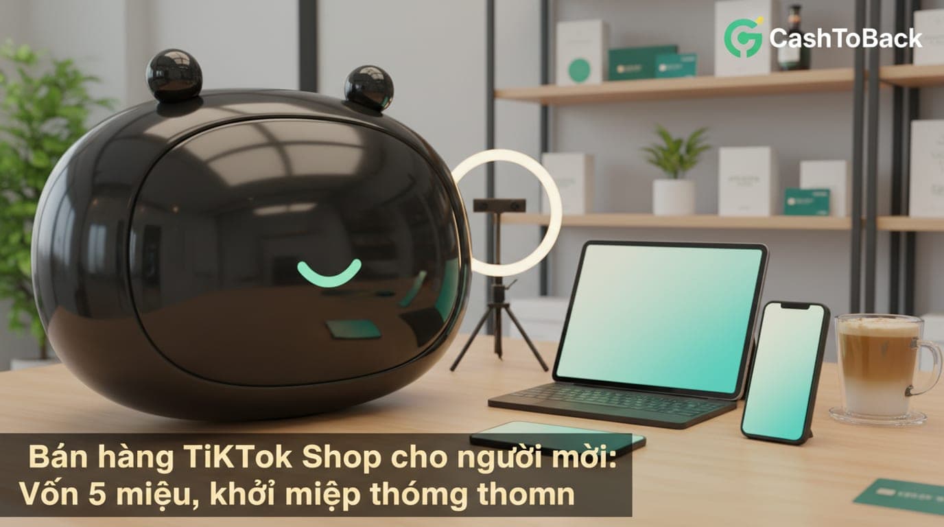 Người mới bắt đầu bán hàng trên TikTok Shop với mô hình vốn nhỏ và tối ưu chi phí thông qua ứng dụng hoàn tiền CashToBack tại Việt Nam