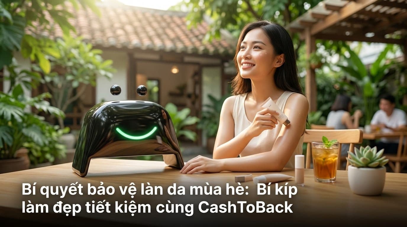 Cô gái trẻ đang thoa kem chống nắng, bảo vệ làn da dưới ánh nắng mùa hè rạng rỡ tại Việt Nam