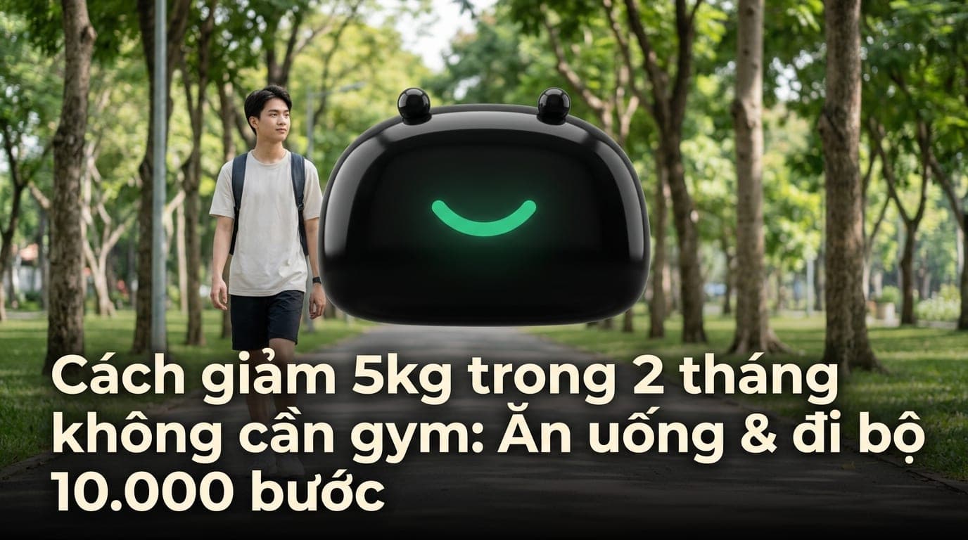 Một người trẻ đang đi bộ thư giãn tại công viên ở TP.HCM, phong cách sống lành mạnh, ánh sáng tự nhiên tươi sáng, không gian thoáng đãng.