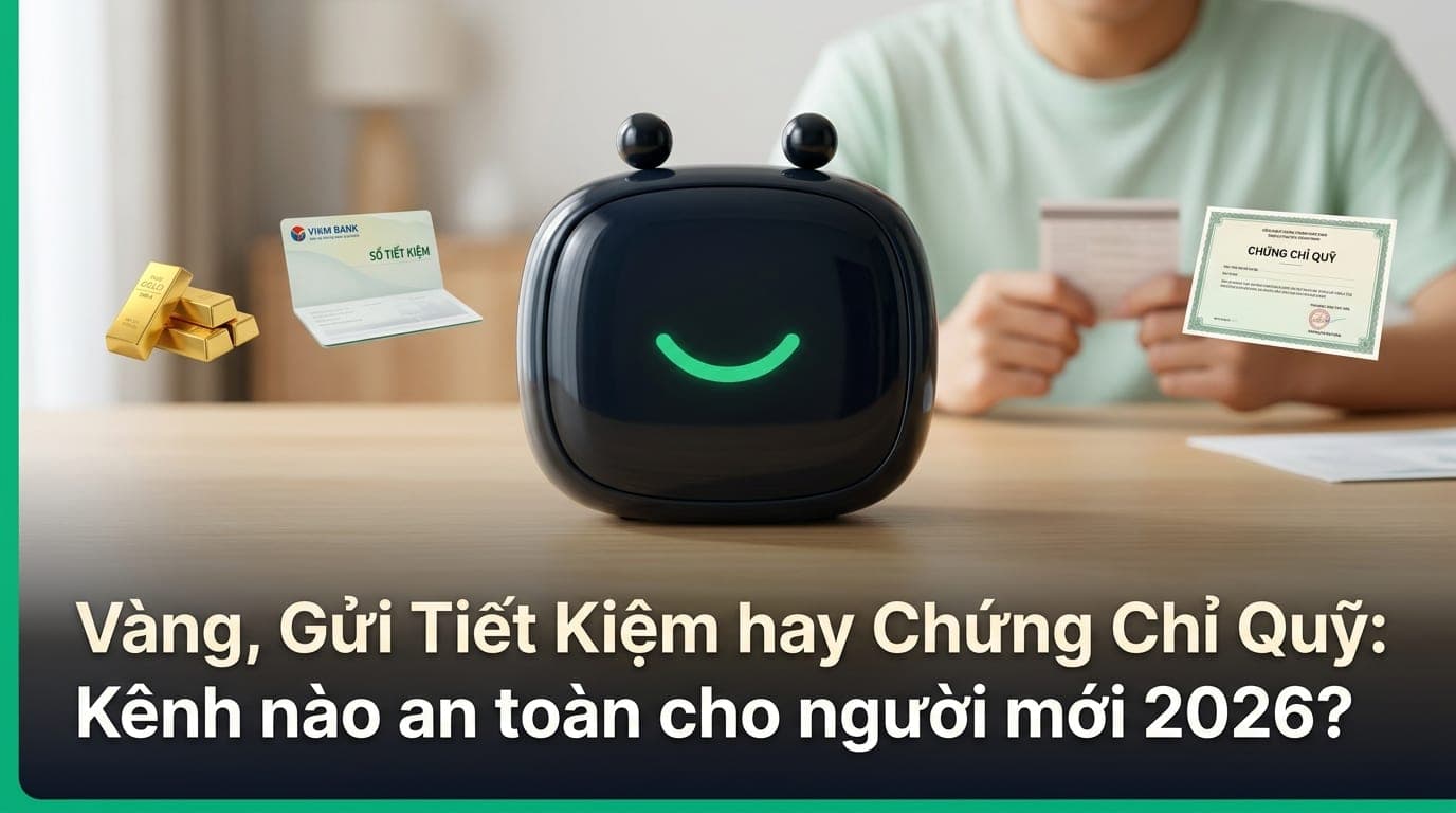 Người trẻ phân vân lựa chọn giữa vàng, sổ tiết kiệm ngân hàng và chứng chỉ quỹ để đầu tư an toàn năm 2026